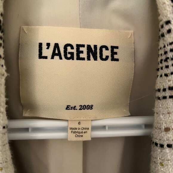L'Agence Tweed Blazer Size 6 - Picture 5 of 6